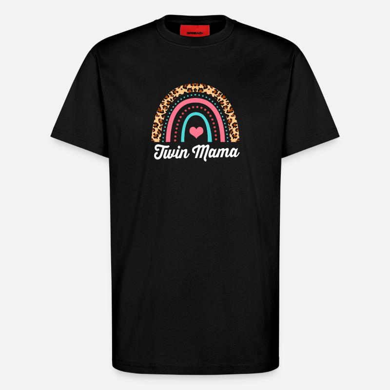 Zwillinge Mama Zwilling Mutter Geschenk - T-Shirt - made by SPREAD - SOLID BLACK