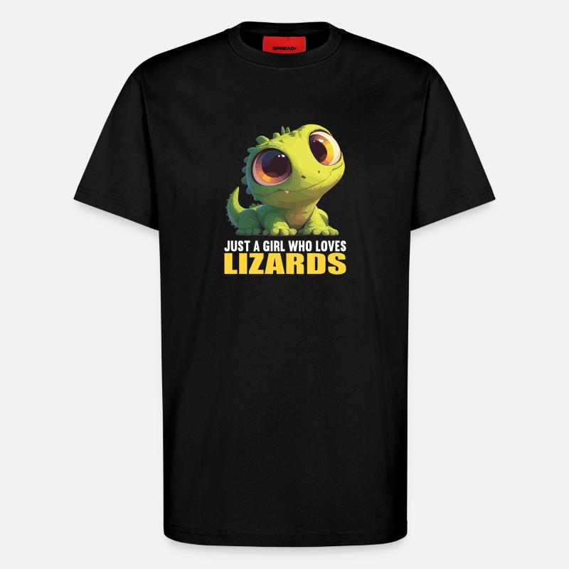 Eidechsen Eidechse - T-Shirt - made by SPREAD - SOLID BLACK