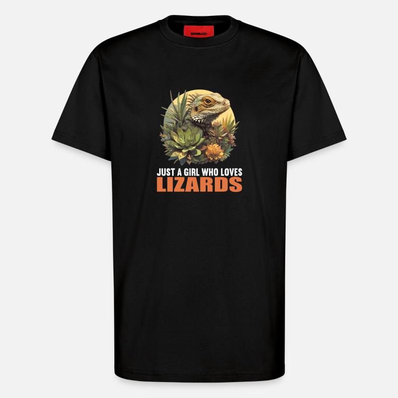 Eidechsen Eidechse - T-Shirt - made by SPREAD - SOLID BLACK