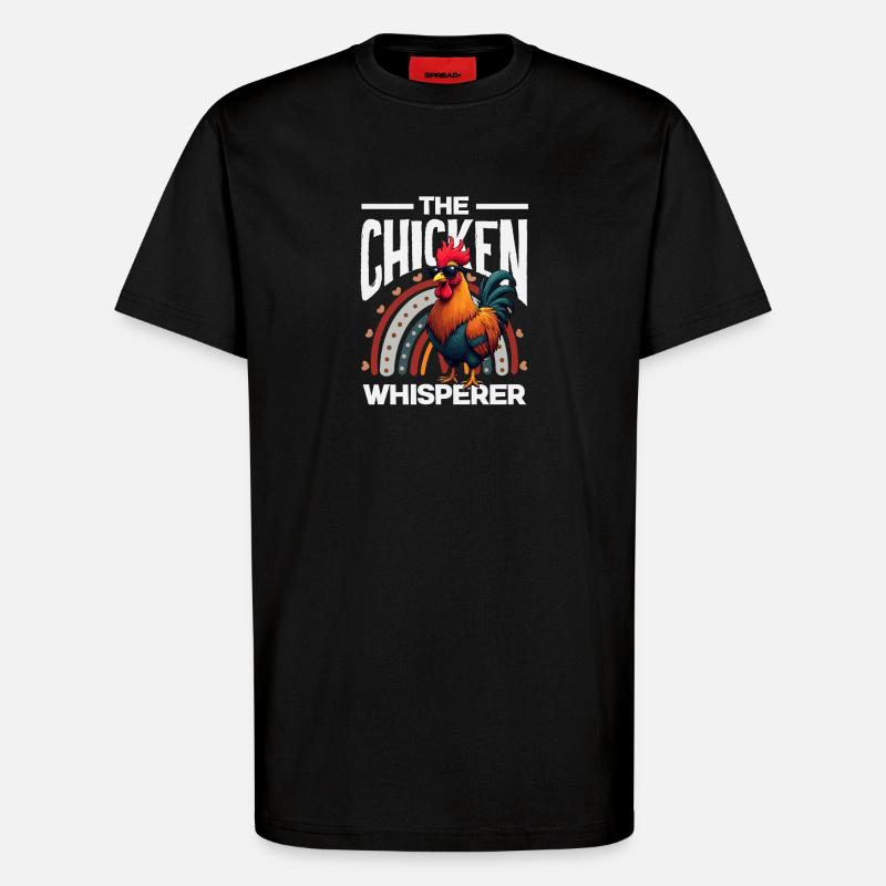 Der Hühnerflüsterer Cooler Hahn - T-Shirt - made by SPREAD - SOLID BLACK
