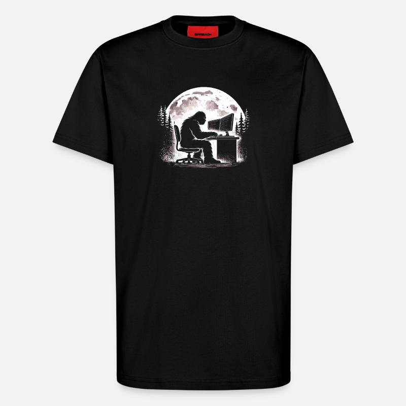 Bigfoot Programmierer - T-Shirt - made by SPREAD - SOLID BLACK