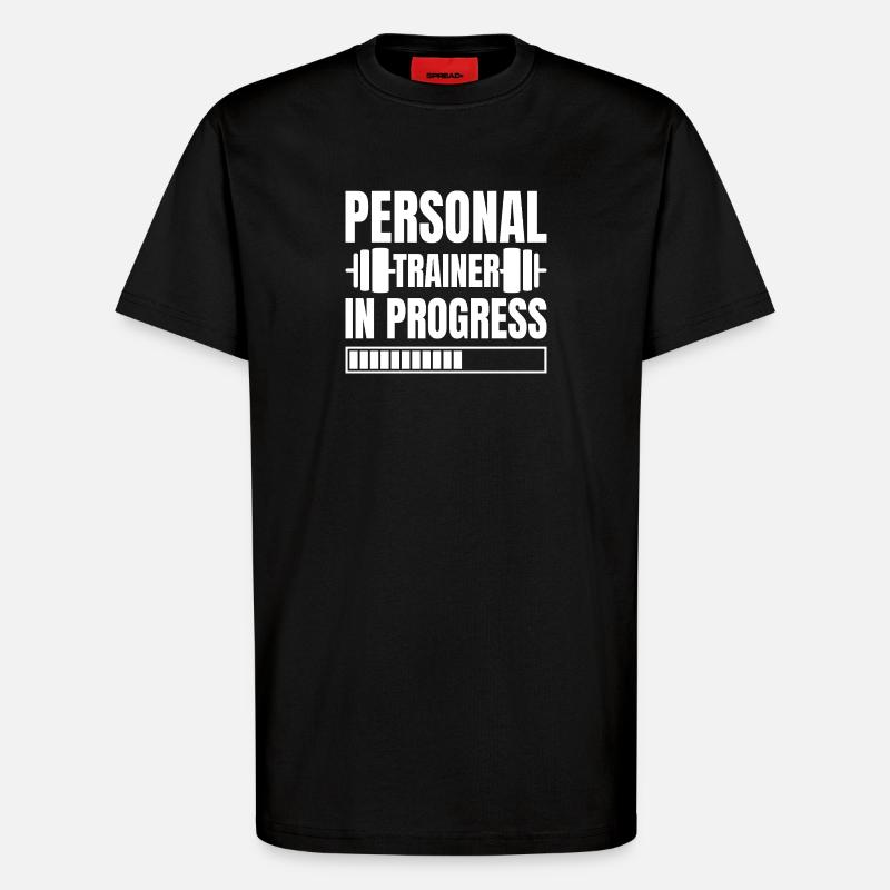Powerlifting Bodybuilder Personal Trainer Progress - T-Shirt - made by SPREAD - SOLID BLACK
