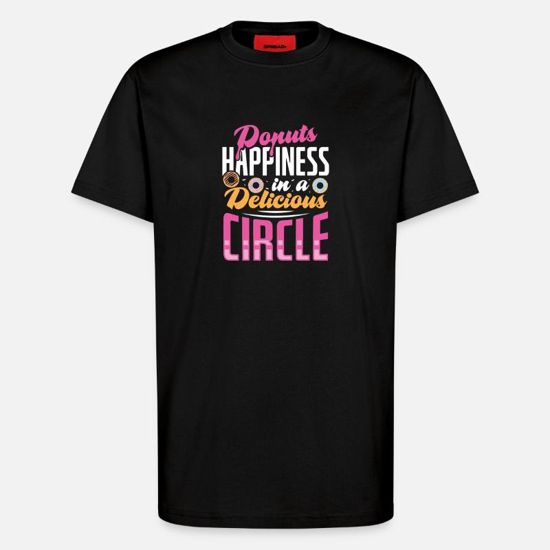 Restauration rapide en donuts - T-shirt bio décontracté fabriqué en UE - SOLID BLACK