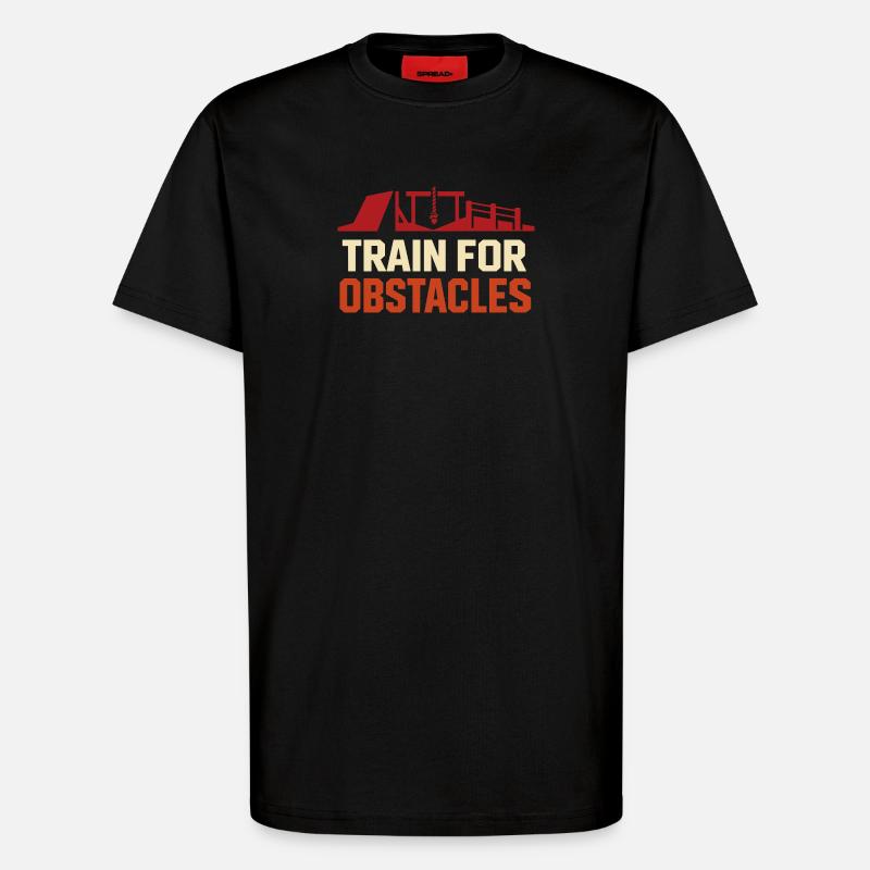 Parcours d’obstacles Course d’obstacles OCR - T-shirt bio décontracté fabriqué en UE - SOLID BLACK