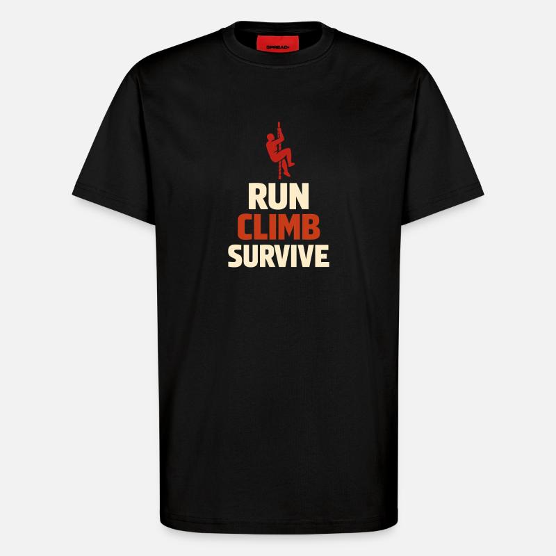 Parcours d’obstacles Course d’obstacles OCR - T-shirt bio décontracté fabriqué en UE - SOLID BLACK