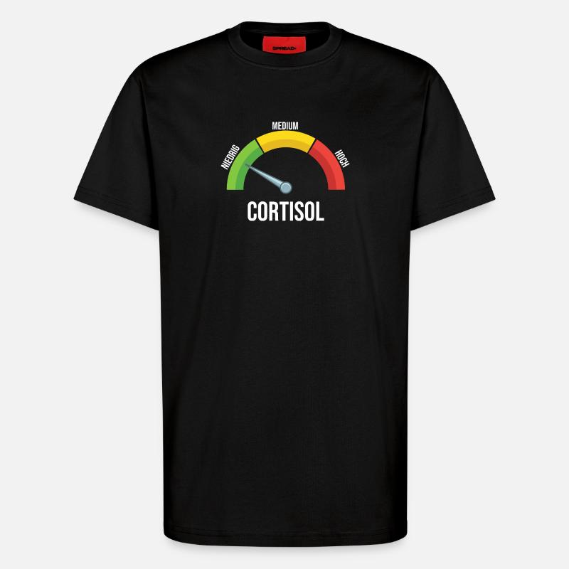 Cortisol Messgerät - T-Shirt - made by SPREAD - SOLID BLACK
