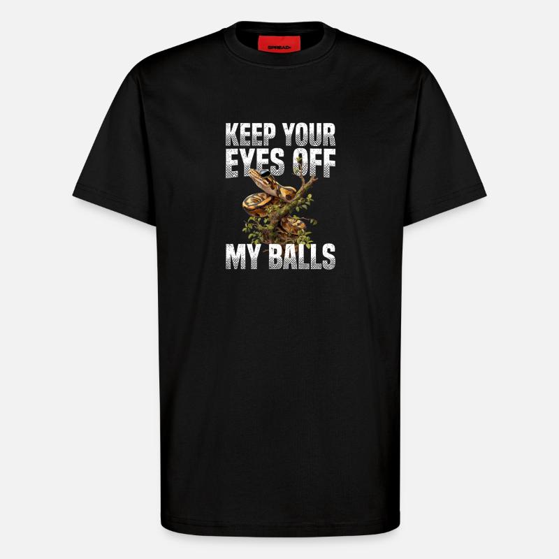 Königspython Schlangen Liebhaber Terrarium Python - T-Shirt - made by SPREAD - SOLID BLACK