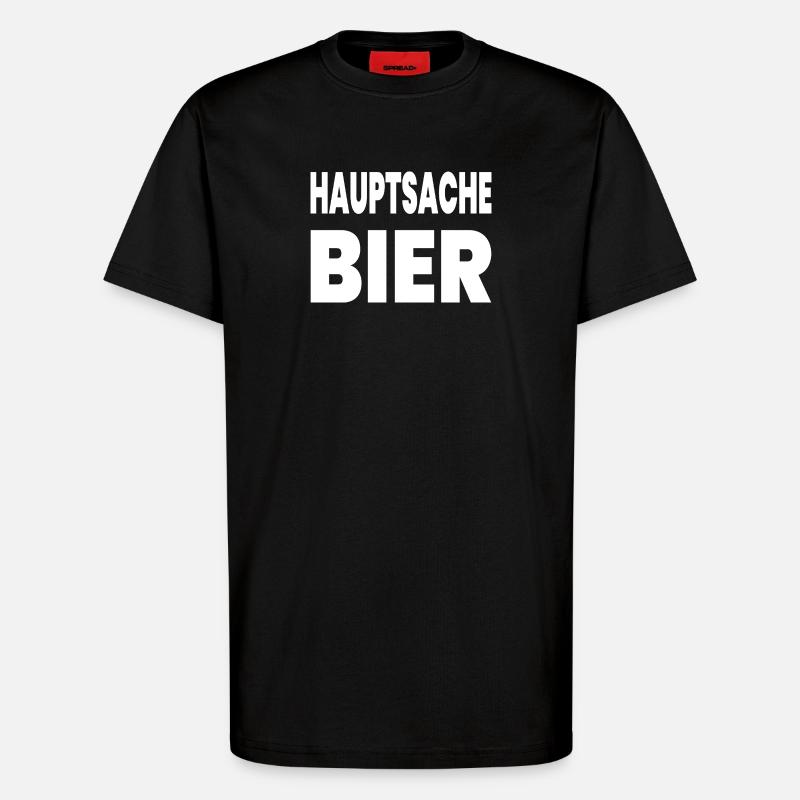 Bier - T-Shirt - made by SPREAD - SOLID BLACK