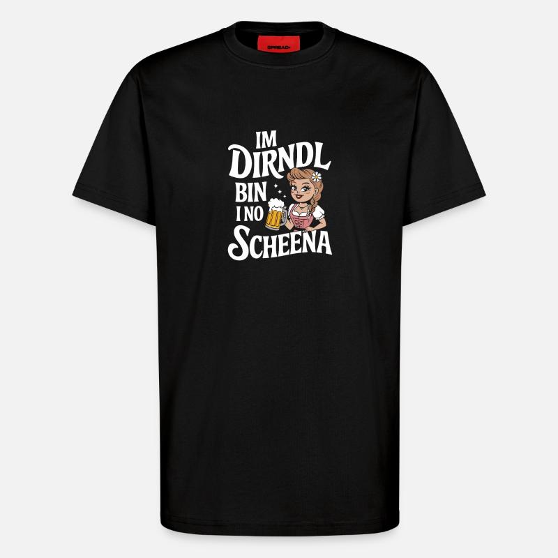 Dirndl Bierfest Charm - T-Shirt - made by SPREAD - SOLID BLACK
