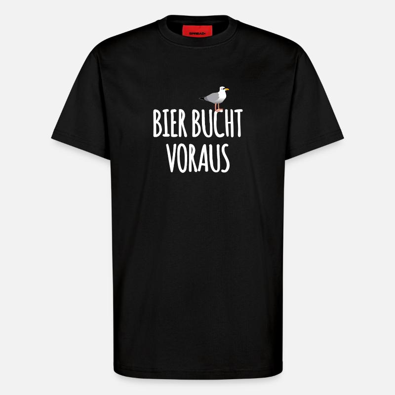 Bier Bucht Seefahrer Kneipe - T-Shirt - made by SPREAD - SOLID BLACK