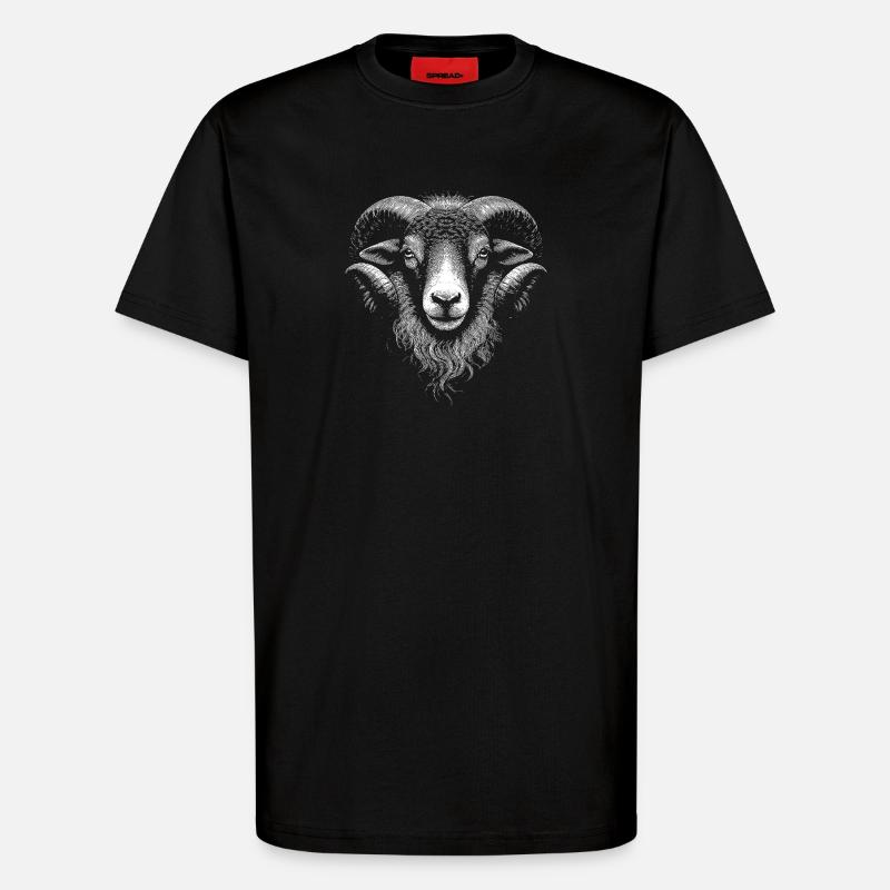 Schafbock - T-Shirt - made by SPREAD - SOLID BLACK
