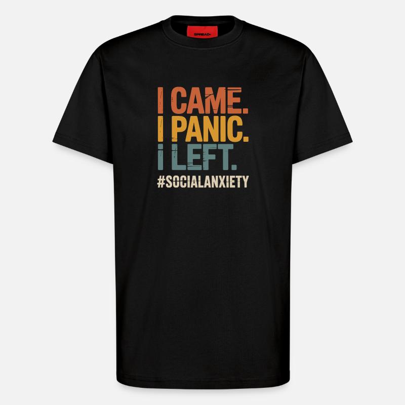 Introvertiertes Problem Lustiger Sozialfreak - T-Shirt - made by SPREAD - SOLID BLACK