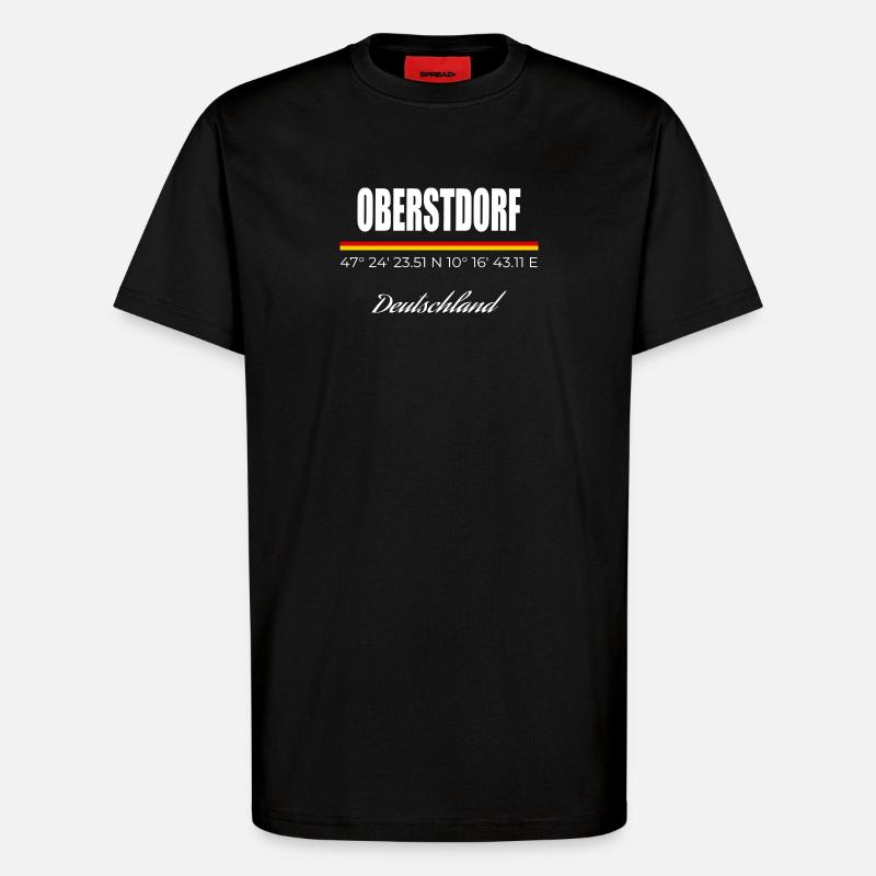 Oberstdorf - T-Shirt - made by SPREAD - SOLID BLACK