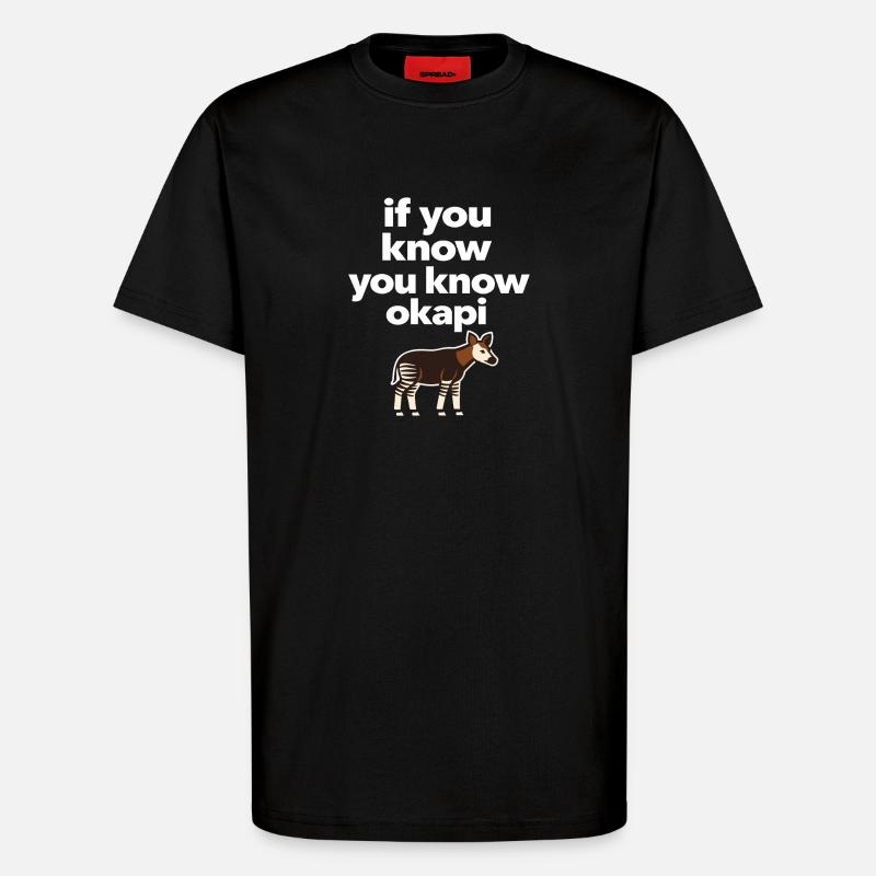 Okapi-liebhaber Okapi-tier Seltene Tierweltliebe - T-Shirt - made by SPREAD - SOLID BLACK
