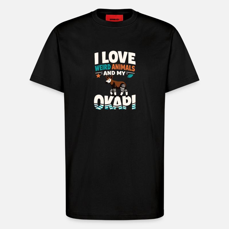 Okapi-liebhaber Okapi-tier Seltene Tierweltliebe - T-Shirt - made by SPREAD - SOLID BLACK