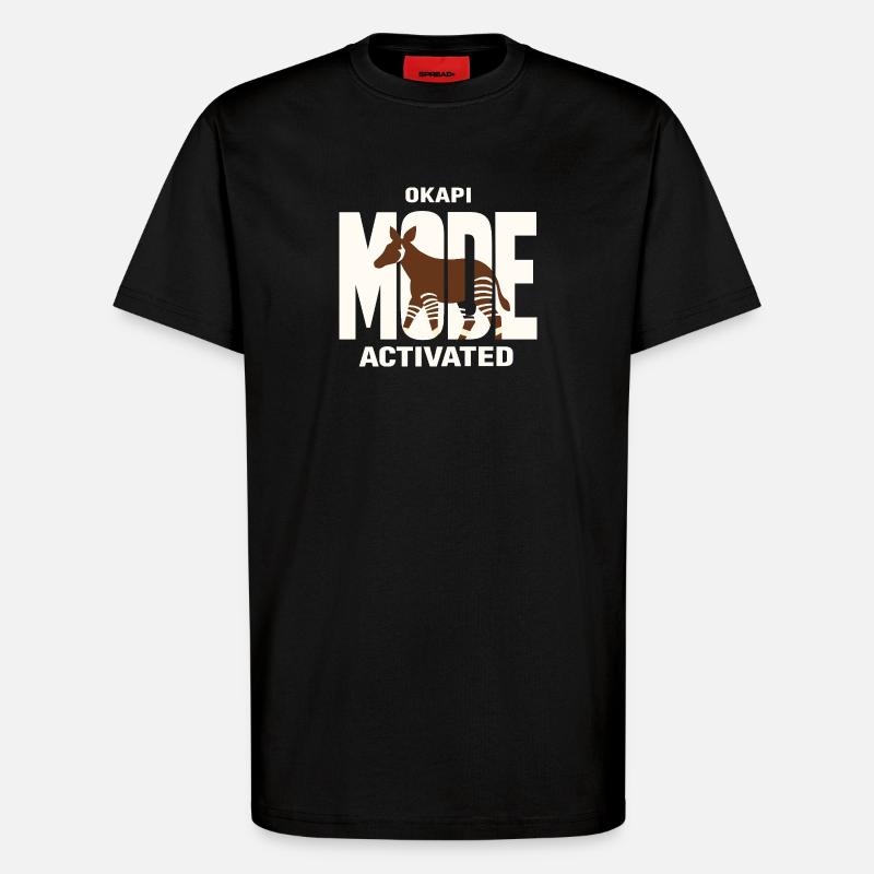 Okapi-liebhaber Okapi-tier Seltene Tierweltliebe - T-Shirt - made by SPREAD - SOLID BLACK