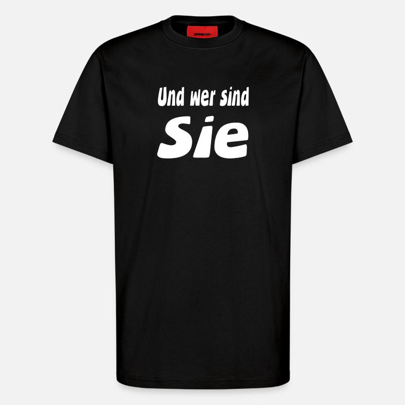 Sie - T-Shirt - made by SPREAD - SOLID BLACK