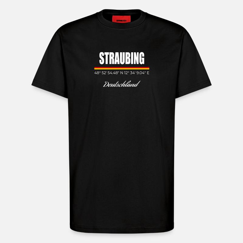 Straubing - T-Shirt - made by SPREAD - SOLID BLACK