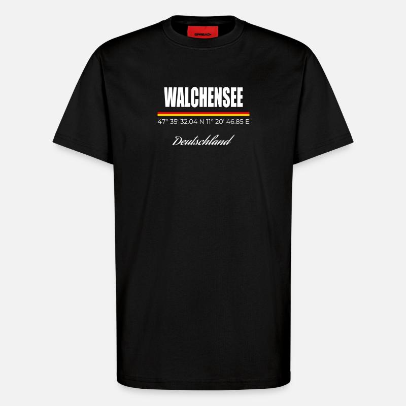 Walchensee - T-Shirt - made by SPREAD - SOLID BLACK