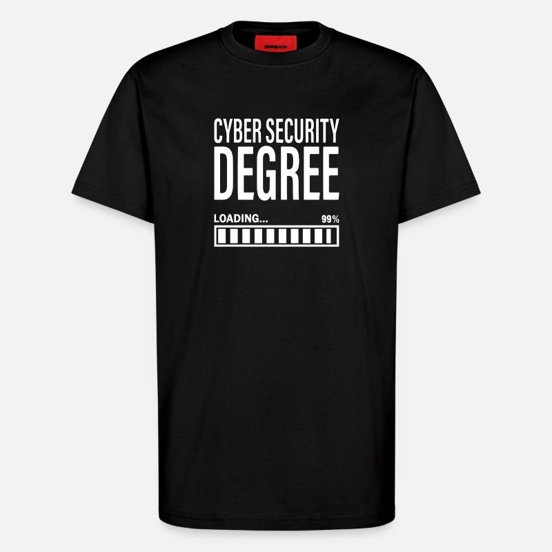 Cybersecurity Student Engineer Cyber Security - T-Shirt - made by SPREAD - SOLID BLACK