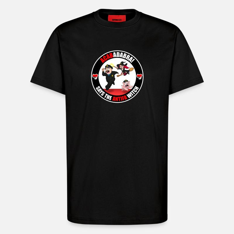 Die Antifa-Hexe – Polizei - T-Shirt - made by SPREAD - SOLID BLACK