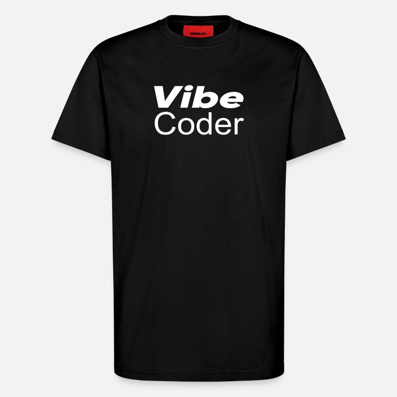 Techno-utopia: Vibe Coder - T-Shirt - made by SPREAD - SOLID BLACK