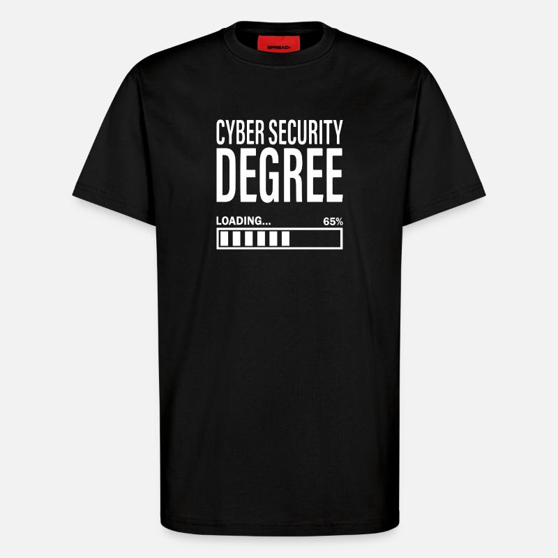 Cybersecurity Student Engineer Cyber Security - T-Shirt - made by SPREAD - SOLID BLACK