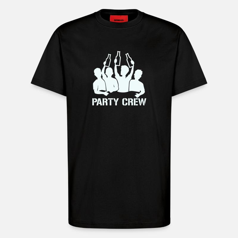 Bottle Raise Party Crew - T-Shirt - made by SPREAD - SOLID BLACK
