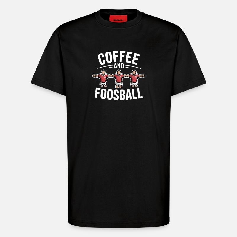 Tischfußball Evolution Lustiges Kickern Foosball - T-Shirt - made by SPREAD - SOLID BLACK