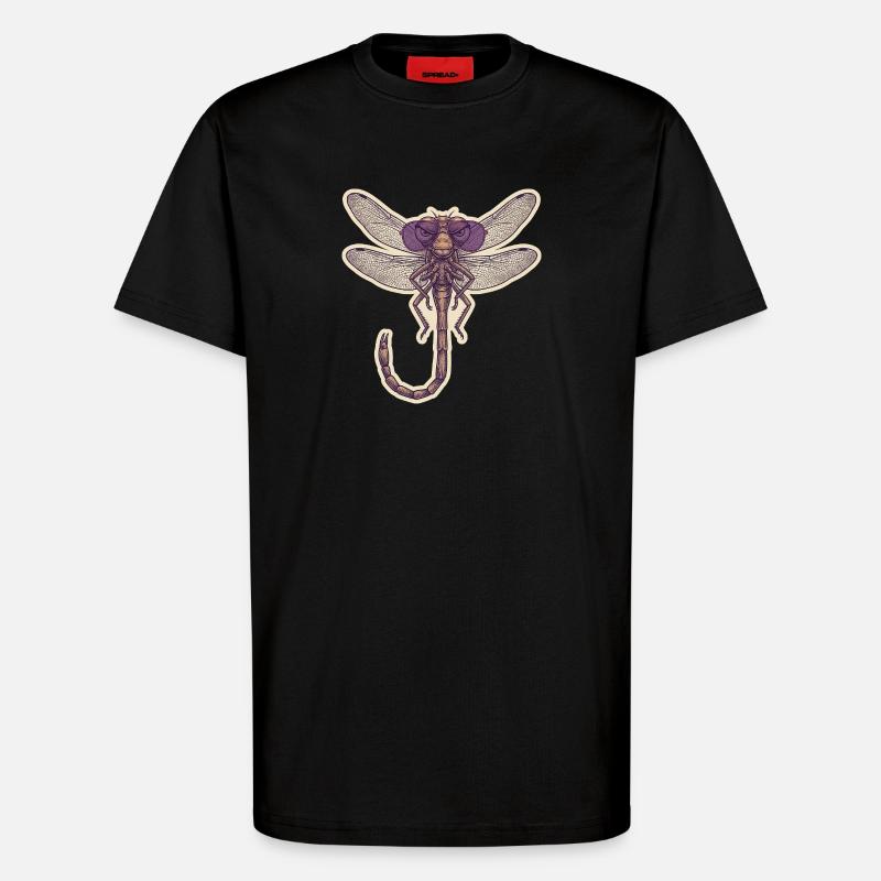 Coole Libelle - T-Shirt - made by SPREAD - SOLID BLACK