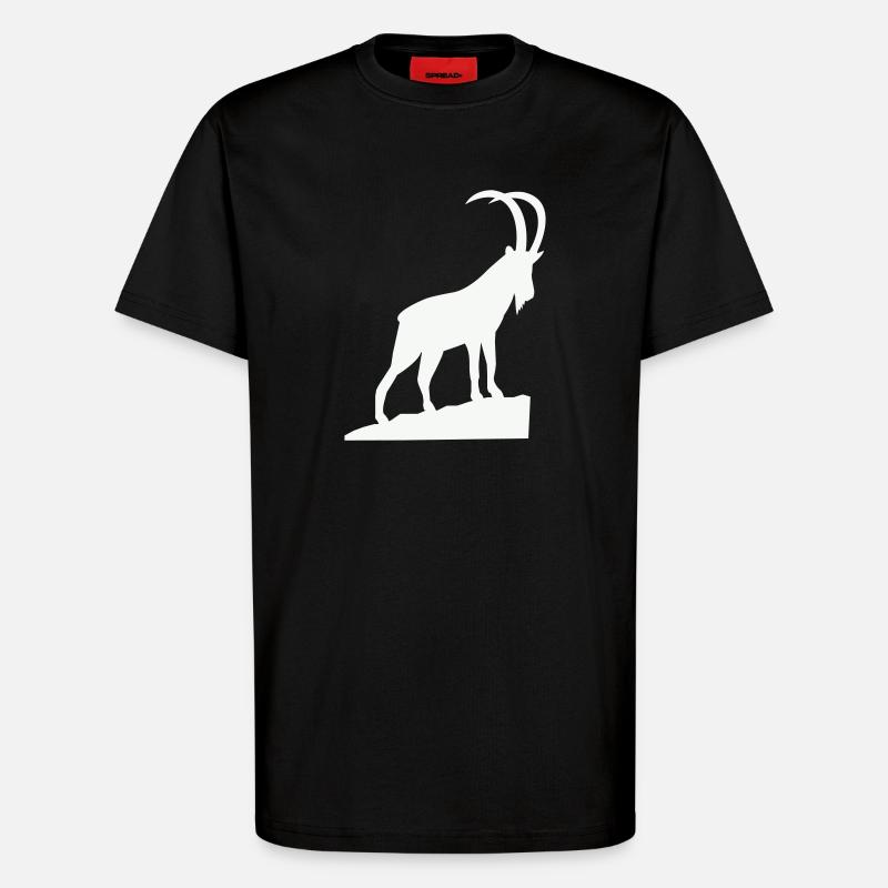 Alpenbock Silhouette - T-Shirt - made by SPREAD - SOLID BLACK