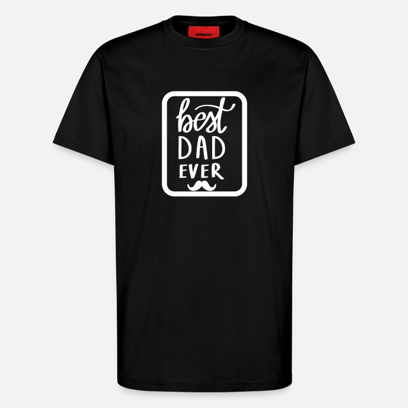 Best Dad Ever Graphic Tee - T-Shirt - made by SPREAD - SOLID BLACK
