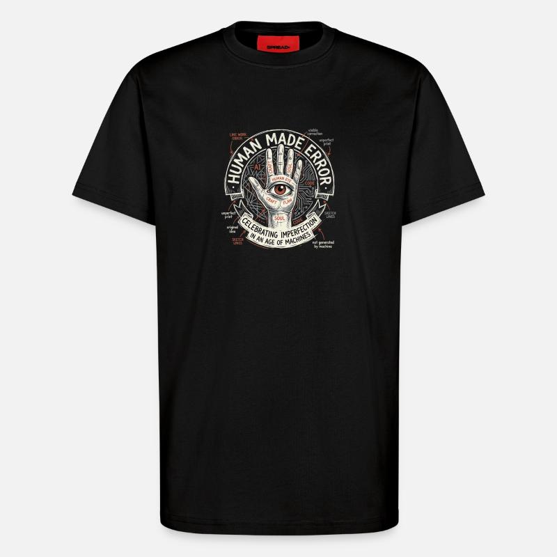 Human Made Error - T-Shirt - made by SPREAD - SOLID BLACK