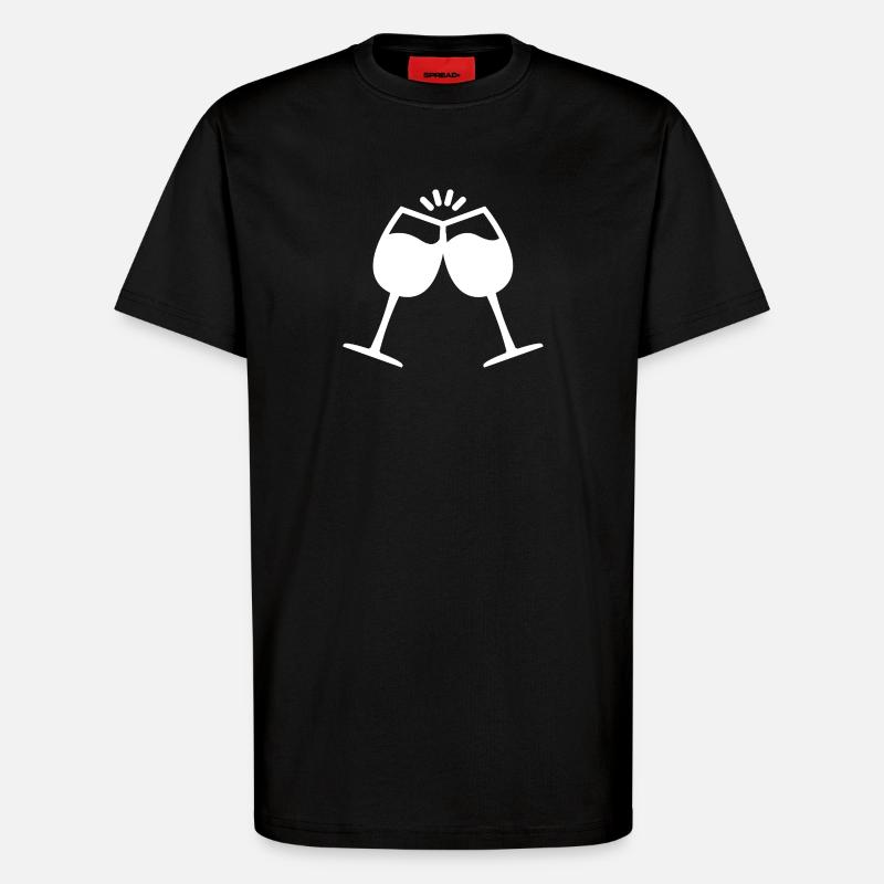 Wein - T-Shirt - made by SPREAD - SOLID BLACK