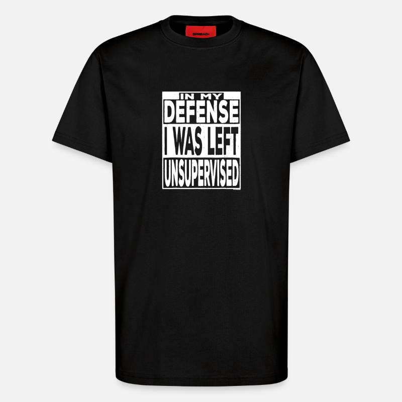 Left Unsupervised Defense Tee - T-Shirt - made by SPREAD - SOLID BLACK