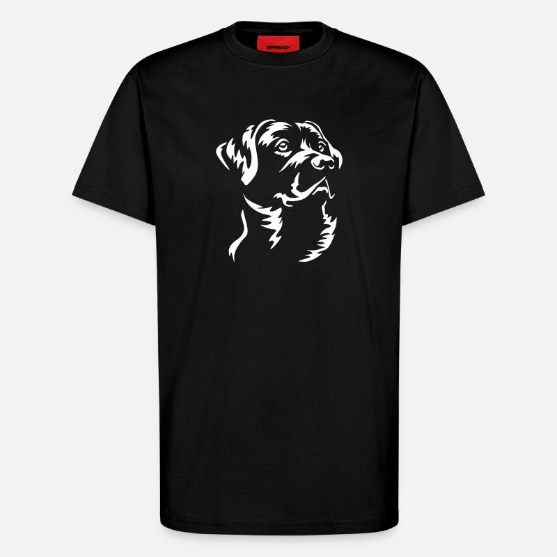 Labrador Kopf "Black Edition" - T-Shirt - made by SPREAD - SOLID BLACK