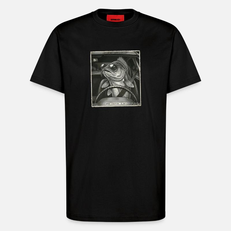 Zander Flashed - T-Shirt - made by SPREAD - SOLID BLACK