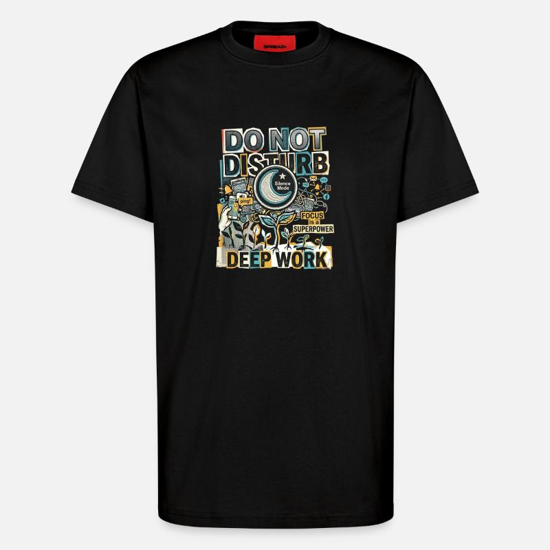 Deep Work Focus - T-Shirt - made by SPREAD - SOLID BLACK