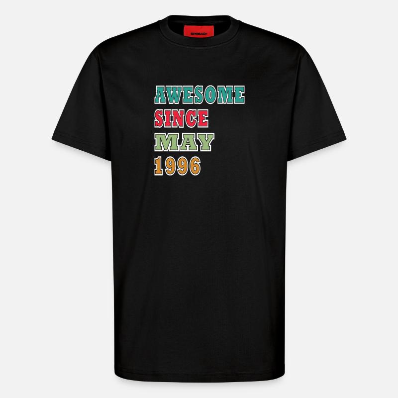 Awesome Since May 1996 - T-Shirt - made by SPREAD - SOLID BLACK