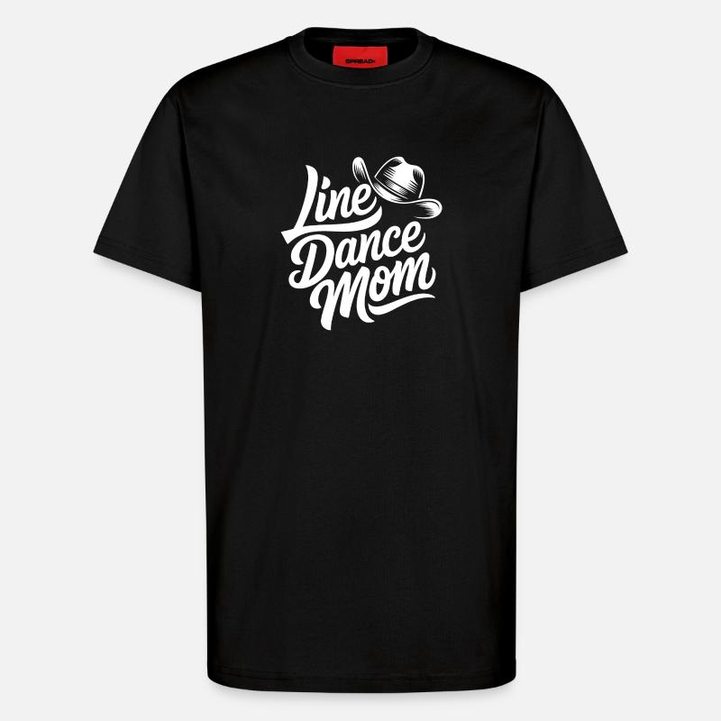 Line Dance Mama - T-Shirt - made by SPREAD - SOLID BLACK