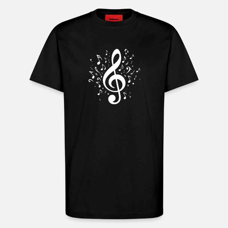 Clé explosive avec notes - T-shirt bio décontracté fabriqué en UE - SOLID BLACK