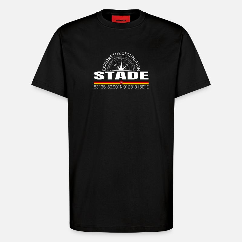 Stade - T-Shirt - made by SPREAD - SOLID BLACK