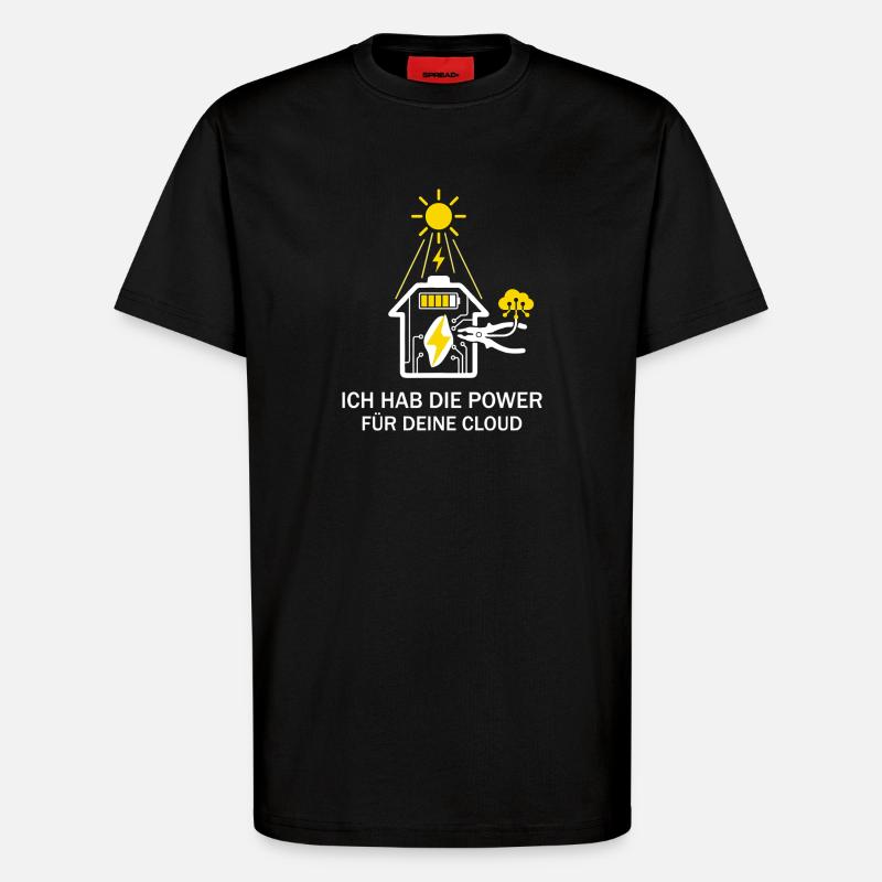 Solar Handwerker Cloud Power   - T-Shirt - made by SPREAD - SOLID BLACK
