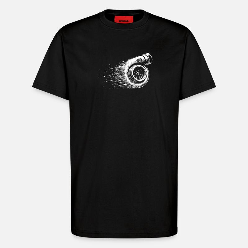 Turbolader Boost Boosted Tuner Schrauber - T-Shirt - made by SPREAD - SOLID BLACK