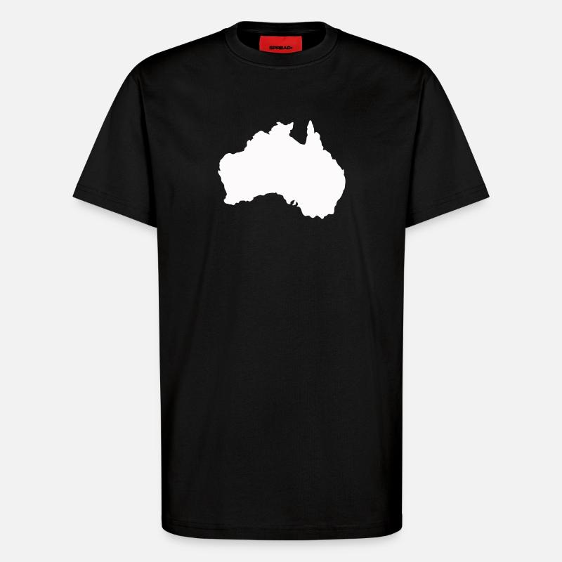 Australien Silhouette Minimal - T-Shirt - made by SPREAD - SOLID BLACK