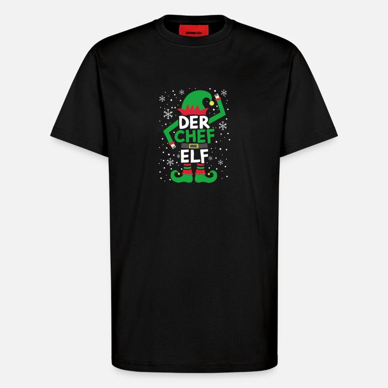 Der Chef-Elf - T-Shirt - made by SPREAD - SOLID BLACK