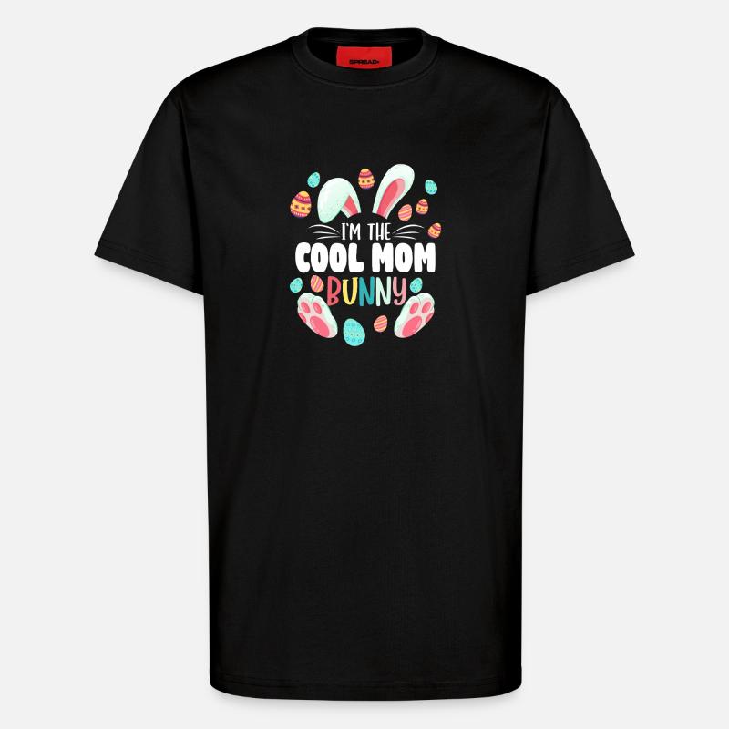 Cooles Mama-Hase-Oster-Tee - T-Shirt - made by SPREAD - SOLID BLACK