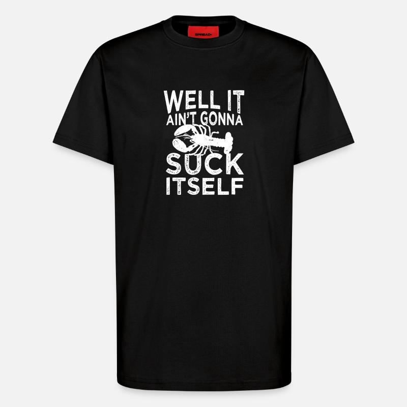 Lobster Bold Slogan Tee - T-Shirt - made by SPREAD - SOLID BLACK