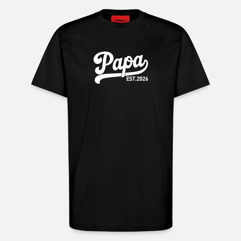 Papa 2026 Werdender Papa 2026 - T-Shirt - made by SPREAD - SOLID BLACK