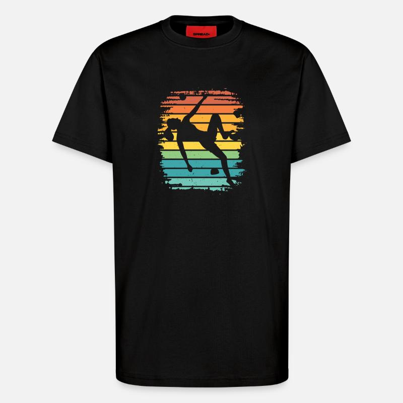 Bloc de bloc de Boulderer - T-shirt bio décontracté fabriqué en UE - SOLID BLACK